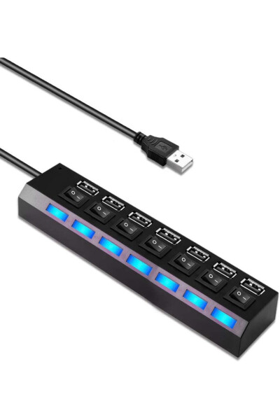 4874 7 Port USB Hub Switch Splitter Multiplier - ALFAIS
