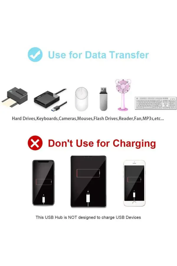 4874 7 Portli USB Hub Kalitich Qo'shuvchi Ko'paytiruvchi - 6