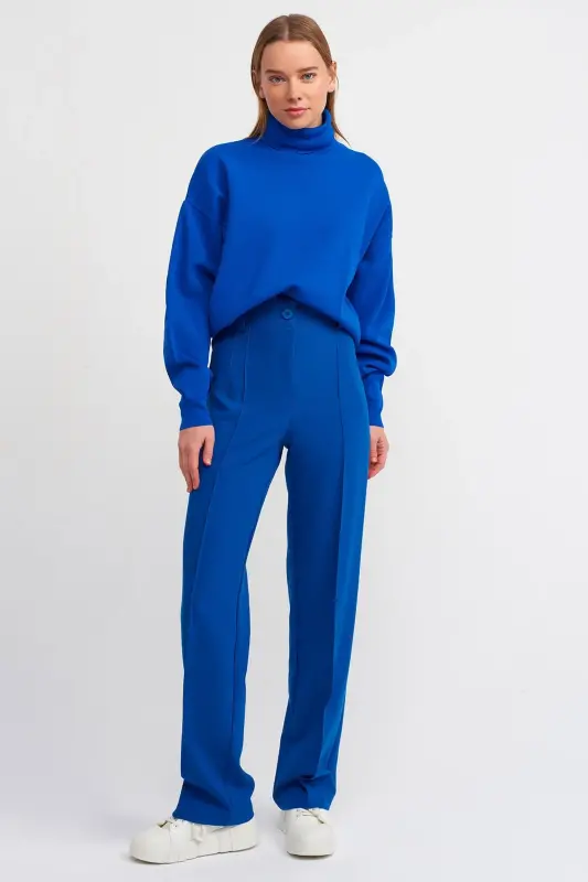 4888 Uzun Pantolon-saks-Saks - 1