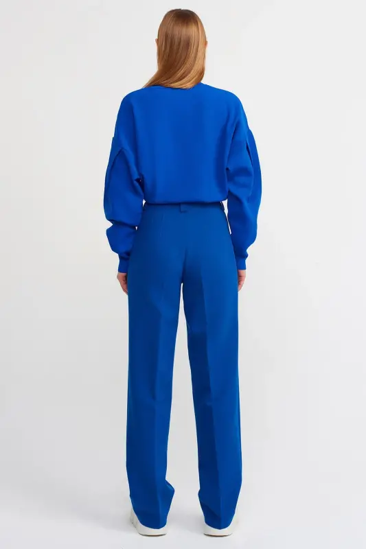 4888 Uzun Pantolon-saks-Saks - 2