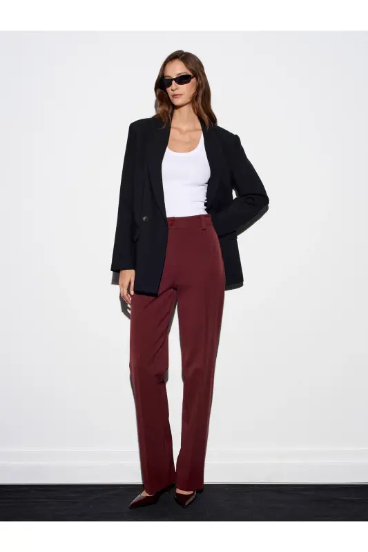 4888 Uzun Shim - Bordo - Bordo - DILVIN
