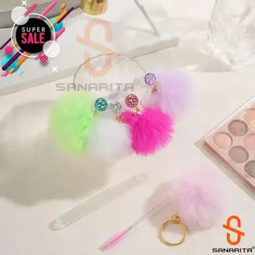 Upgrade 48 Pieces Disposable Mascara Wands Set,Diamond Mascara for Women and Girls- Include 24 Pcs Crystal Lash Spoolies Brush and 24 Pcs Reusable Keychain Empty Eyelash Brush Tubes - 5