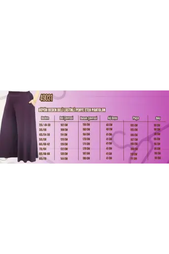 49003 Katta Hajmli Bel Qismli Rezinkali Triko Shim Etek - To'q ko'k - BÜYÜKBEDENIZ (1)