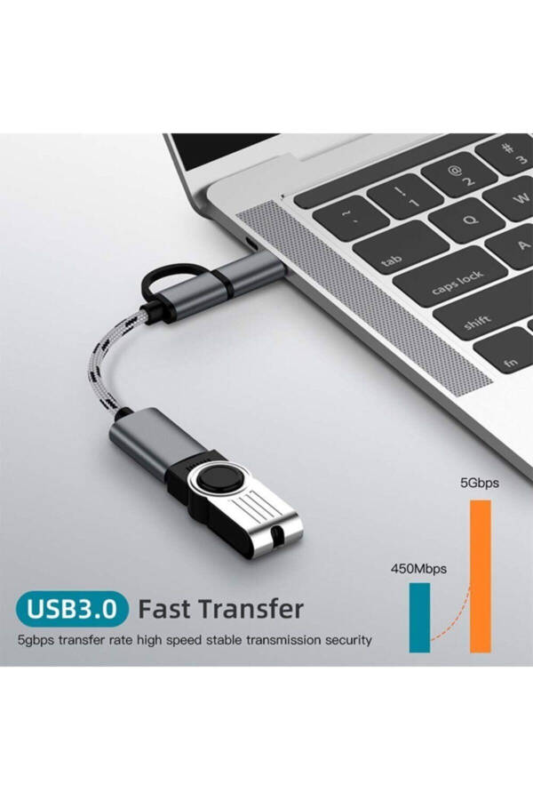 4901 USB 3.0 OTG to Type C Micro USB Data Charging Converter Adapter - 4