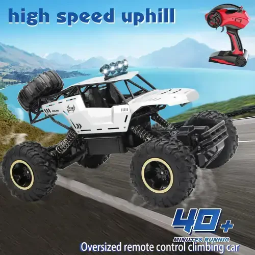 4DRC 1:12 RC Car, внедорожный грузовик с дистанционным управлением, металлический корпус 2.4G 4WD, с 2 батареями, машинки для мальчиков и подарок для детей, серебристый - 4