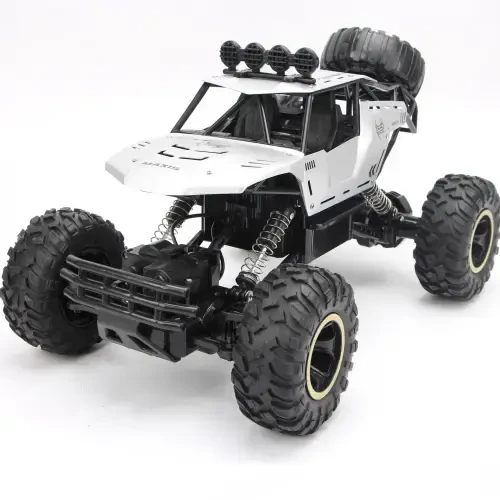 4DRC 1:12 RC Car, внедорожный грузовик с дистанционным управлением, металлический корпус 2.4G 4WD, с 2 батареями, машинки для мальчиков и подарок для детей, серебристый - 6