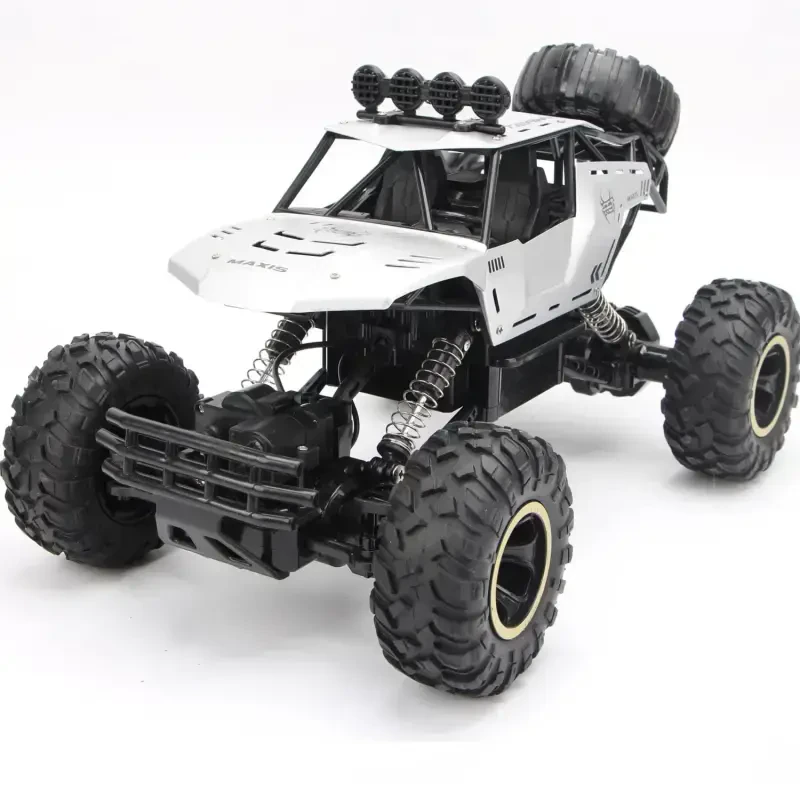 4DRC 1:12 RC Car, внедорожный грузовик с дистанционным управлением, металлический корпус 2.4G 4WD, с 2 батареями, машинки для мальчиков и подарок для детей, серебристый - 6