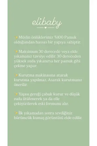 4'lü %100 Organik Pamuk 8 Katlı Multi Müslin Çiçek Erkek Bebek Salya, Mama Önlüğü ,Yakalık(MODEL 1) - 8