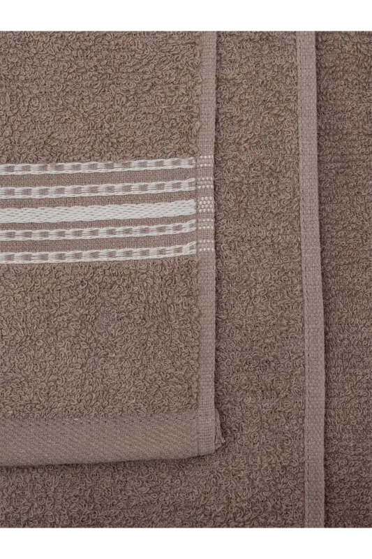 4 Lü Banyo Havlusu Seti Elvin Kahve - 70 X 140-KAH - 3