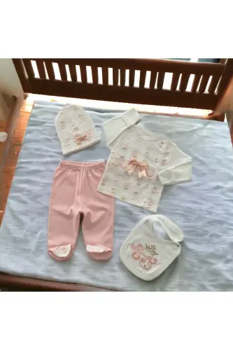 4’lü Büyük Doğum Seti (HASTANE ÇIKIŞI, BEBEK BAKIM SIRT VE OMUZ ÇANTASI, KUNDAK)-BEJ - BOMBINOO (1)