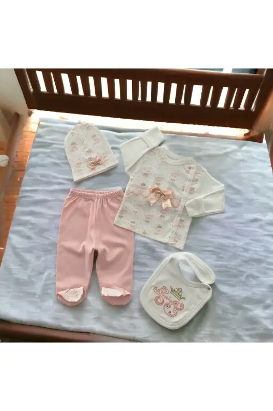 4'lü Büyük Doğum Seti (HASTANE ÇIKIŞI, BEBEK BAKIM SIRT VE OMUZ ÇANTASI, KUNDAK)-BEJ - 2