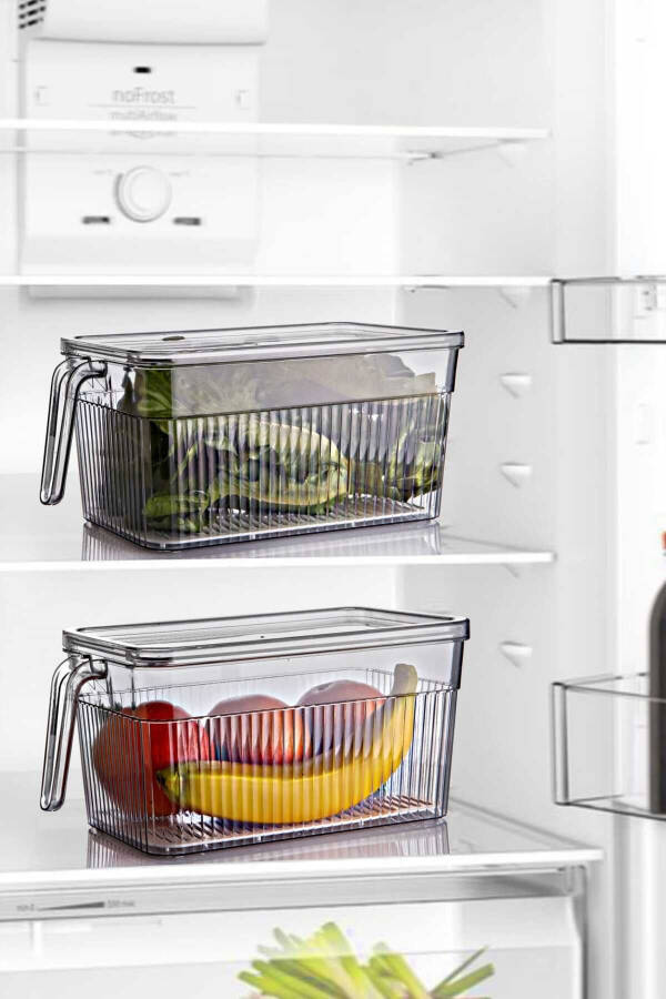 4'lü Kapaklı Kulplu Süzgeçli Dolap içi Düzenleyici Organizer - 3