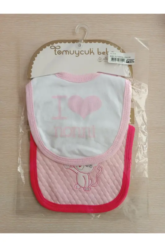 4'LÜ MAMA ÖNLÜĞÜ KIZ BEBEK ÖNLÜK %100 PAMUKLU VE NAKIŞLI SALYA ÖNLÜK FULAR ÇITÇITLI - 6