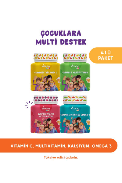 4'lü Paket Kids Gummies Vitamin Seti - 1