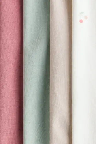 4'lü Pamuklu Jarse Tayt-Pembe/Kirazlar - H&M (1)