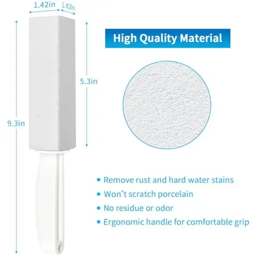 4TH Pumice Stone for Toilet Bowl Cleaning，Pumice Sticks (White) - 2