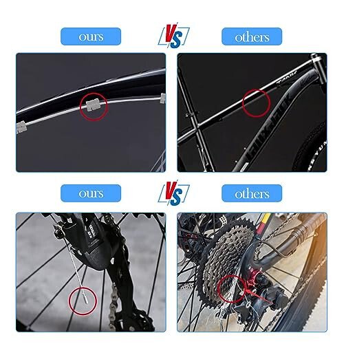 4PCS Universal Bike Brake Cable, Replaceable Brake Inner Wire Cable, Include Free Cable Cap End Crimps O-Rings Accessories, Professional Bicycle Brake Line For Mountain Bikes MTB or Road Bikes, 2M Long - 5