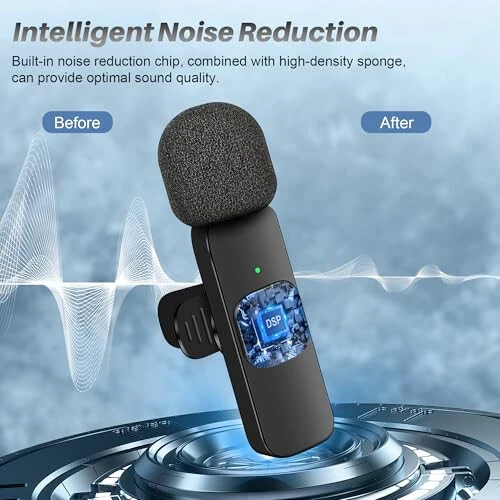 4 in 1 Professional Wireless Lavalier Microphone - 2 Pack Mini Microphone for iPhone Android Camera, Noise Reduction Lapel Mic Ultra Low Delay for Video Recording, YouTube, Interview, Tiktok and Vlog - 3