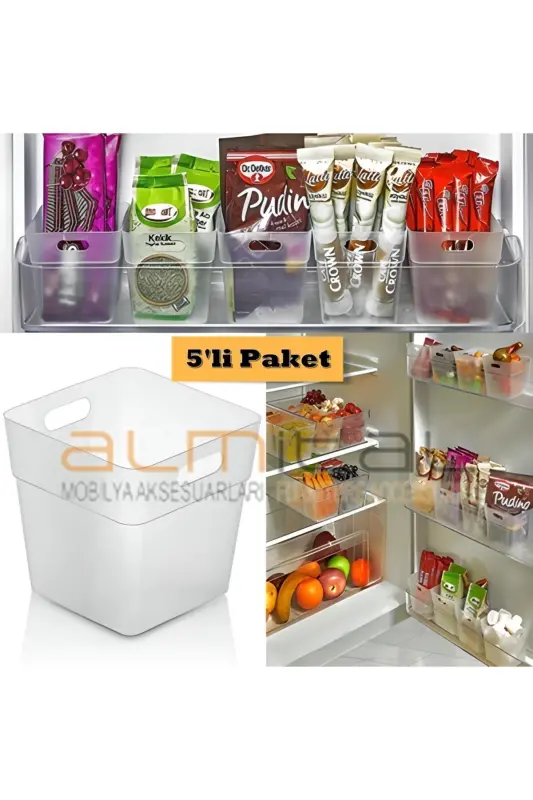 5 Adet Miniobox Buzdolabı Kapak Içi Düzenleyici, Buzdolabı Içi Düzenleyici Ve Banyo Organizeri - 1