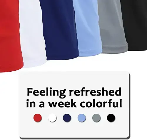 5 dona erkaklar uchun Dry Fit namlikni olib tashlovchi polo ko'ylak (S-3XL) - 3