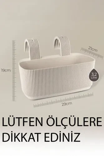 5 Dona Karasu Plastik Pera Osilib Turuvchi Balkon Idish (PLASTIK QISQICHLI) - TEMMUZ HOME (1)