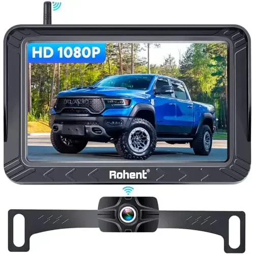 5 dyuymli simsiz zaxira kamerasi yuk mashinalari uchun: Kuchli signal HD 1080P orqa ko'rinish kamerasi o'rnatish oson - R11 - 1