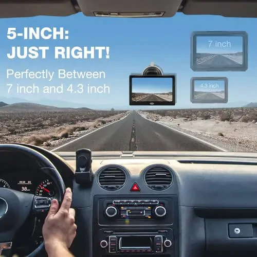 5 dyuymli TFT LCD Avtomobil Rangli Orqa Ko'rinish Monitor Ekrani Avtoturargoh Orqa Ko'rinish Orqa Ko'rinish Kamerasi Uchun 2 Ta'minlangan Qavs bilan, Faqatgina Monitor (5 dyuym) - 6