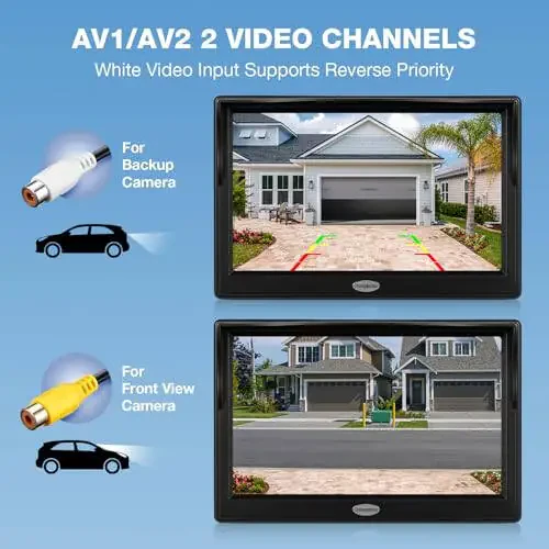 Backup Camera Monitor Only - 5 Inch HD Image Back up Camera Screen for Cars Trucks SUVs Vans RVs Trailers Campers, Dashboard/Windshield Installation, 12V/24V, Camera Not Included (5 Inch) - 7