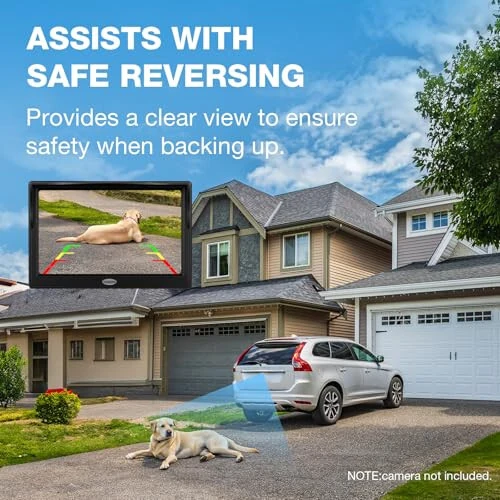 Backup Camera Monitor Only - 5 Inch HD Image Back up Camera Screen for Cars Trucks SUVs Vans RVs Trailers Campers, Dashboard/Windshield Installation, 12V/24V, Camera Not Included (5 Inch) - 5