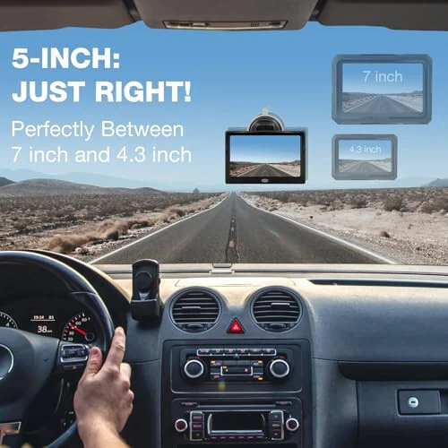 Backup Camera Monitor Only - 5 Inch HD Image Back up Camera Screen for Cars Trucks SUVs Vans RVs Trailers Campers, Dashboard/Windshield Installation, 12V/24V, Camera Not Included (5 Inch) - 6