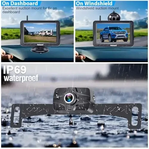 5-Inch Wireless Backup Camera for Trucks: Strong Signal HD 1080P Rear View Camera Easy to Install - R11 - 6