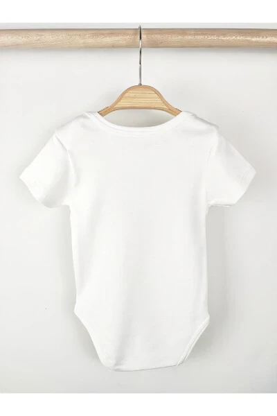 5 lik Qisqa Yengli 0-5 Yosh %100 Paxta Bolalar Bodysi - 2