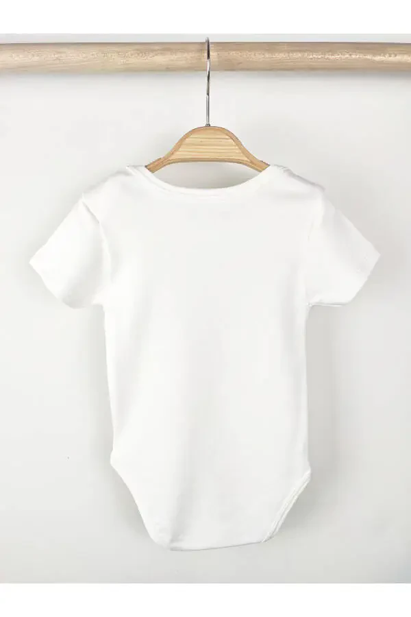 5 lik Qisqa Yengli 0-5 Yosh %100 Paxta Bolalar Bodysi - 2