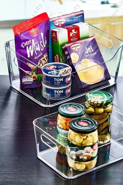 5 Lt Clear Refrigerator & Cabinet Organizer 3 Pieces 27x19x11,5 Cm - NANDY HOME (1)