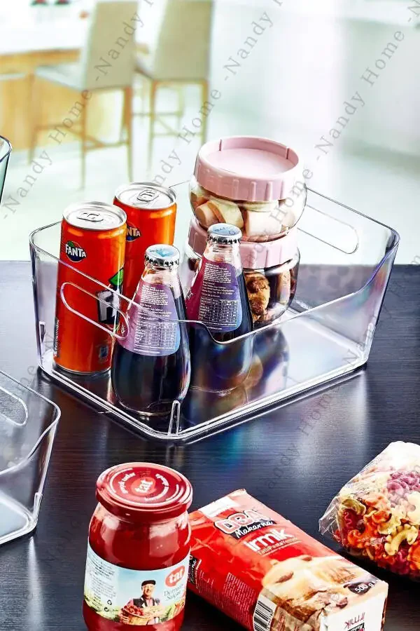 5 Lt Clear Refrigerator & Cabinet Organizer 3 Pieces 27x19x11,5 Cm - 4