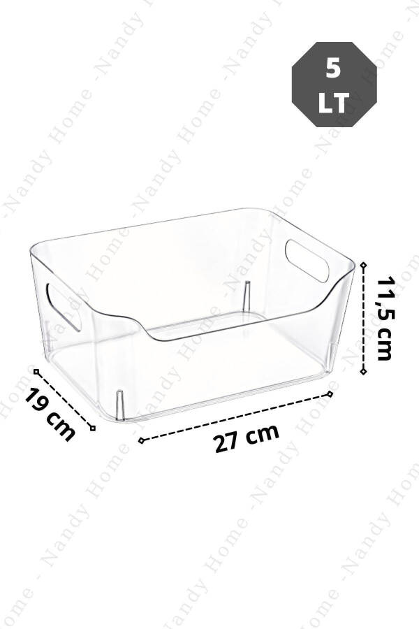 5 Lt Shaffof Muzlatgich & Shkaf Ichki Tartibga Solish Organayzeri 3 Dona 27x19x11,5 Sm - 6