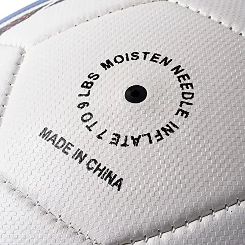 Soccer Ball Size 5 PU Leather Soccer Balls, Adults Youths Teens Unisex Juniors Training Soccer 32 Panels Machine Stitched, Ideal Gift Indoor Outdoor Play Cross Star Pattern Ball with Pump and Needles… - 2