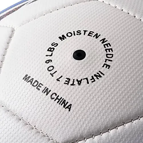Soccer Ball Size 5 PU Leather Soccer Balls, Adults Youths Teens Unisex Juniors Training Soccer 32 Panels Machine Stitched, Ideal Gift Indoor Outdoor Play Cross Star Pattern Ball with Pump and Needles… - 3