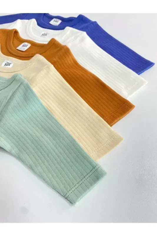 5-pack 100% Cotton Printed Long Sleeve Baby Bodysuit - 5