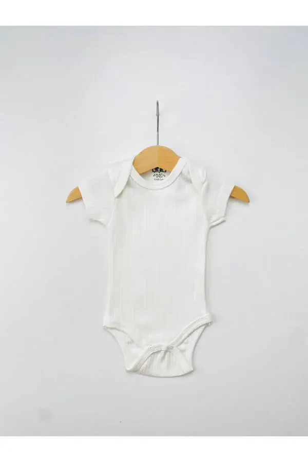 5-pack 100% Cotton Short Sleeve Baby Bodysuit - 4