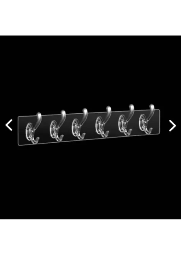 5 Pack Adhesive Transparent Wall Hanger Bathroom Kitchen Organizer Hanger Practical Hook Hanger - 2