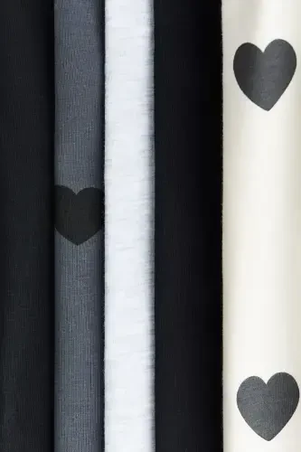 5-Pack Jersey Leggings - Black/Hearts - H&M (1)