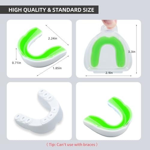 5 Pack Kids Youth Mouth Guard for Sports, Boys Girls Mouth Guard with Case, Child Teen Sports Mouthguard for Football Lacrosse Basketball Boxing Soccer Taekwondo MMA Karate - 9