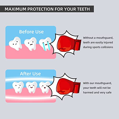 5 Pack Kids Youth Mouth Guard for Sports, Boys Girls Mouth Guard with Case, Child Teen Sports Mouthguard for Football Lacrosse Basketball Boxing Soccer Taekwondo MMA Karate - 12