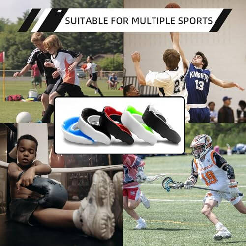 5 Pack Kids Youth Mouth Guard for Sports, Boys Girls Mouth Guard with Case, Child Teen Sports Mouthguard for Football Lacrosse Basketball Boxing Soccer Taekwondo MMA Karate - 6