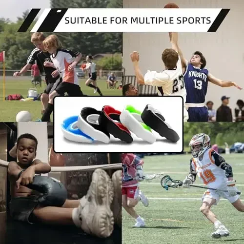 5 Pack Kids Youth Mouth Guard for Sports, Boys Girls Mouth Guard with Case, Child Teen Sports Mouthguard for Football Lacrosse Basketball Boxing Soccer Taekwondo MMA Karate - 7