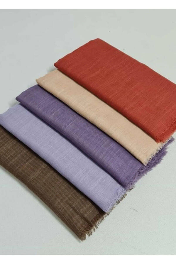 5-PACK PLAIN COTTON DOWRY HAJJ UMRAH GIFT SCARVES - 1