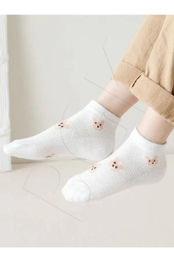 5 Pairs Children Bear Patterned Socks - 2