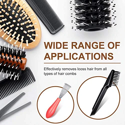 5-Piece Comb Cleaner Set - Rake, Brush and Tool for Removing Hair, Dust from Different Combs, Ideal for Home and Salon Use - 3