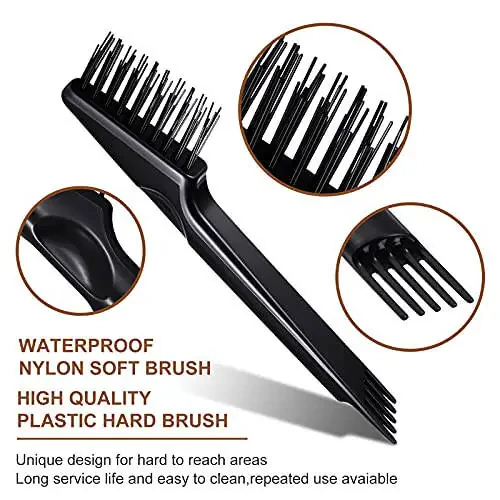 5-Piece Comb Cleaner Set - Rake, Brush and Tool for Removing Hair, Dust from Different Combs, Ideal for Home and Salon Use - 4